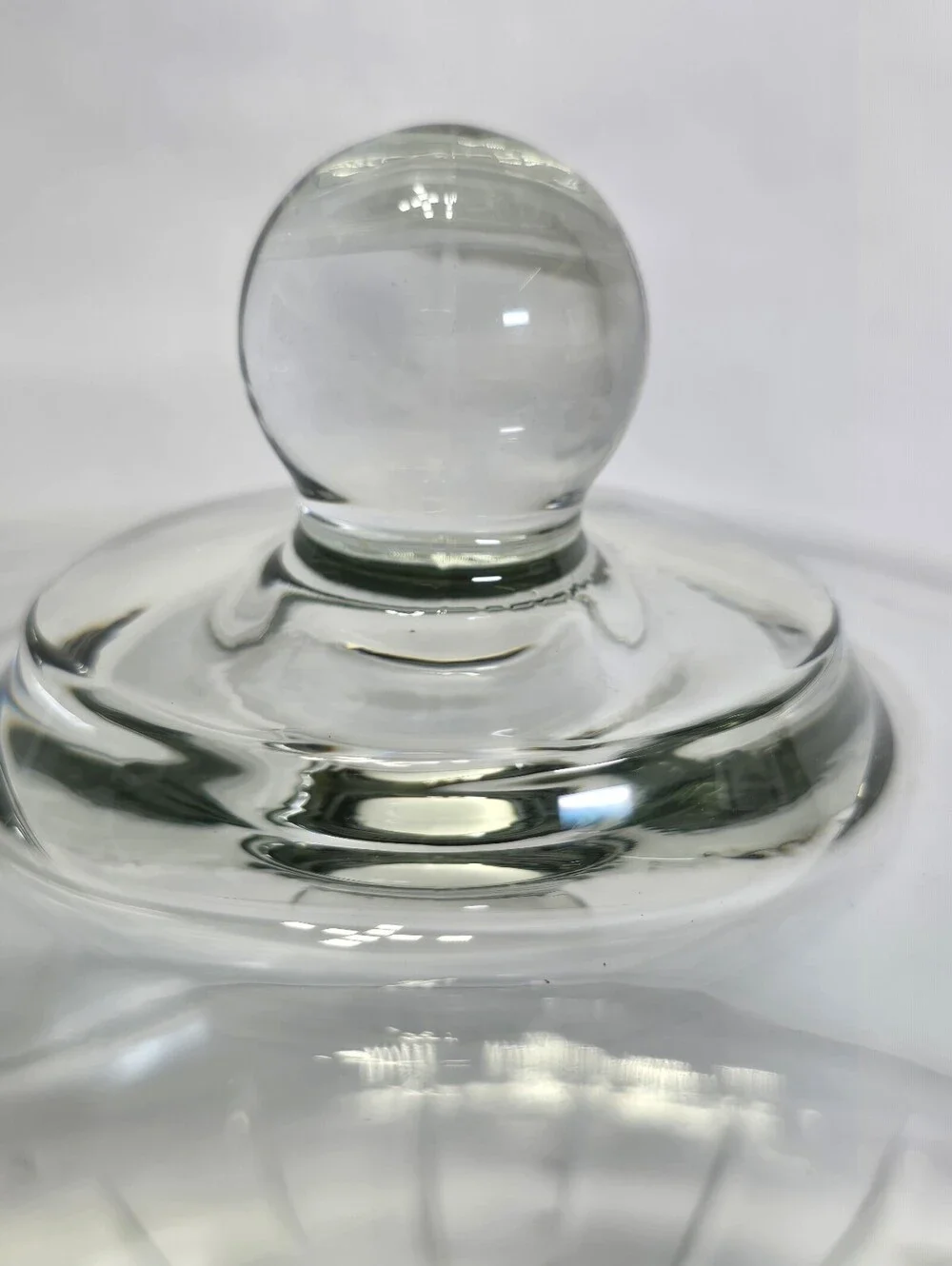 Vintage Glass 12” Pedestal Cake Dessert Stand w/ Heavy Dome Cover Anchor Hocking